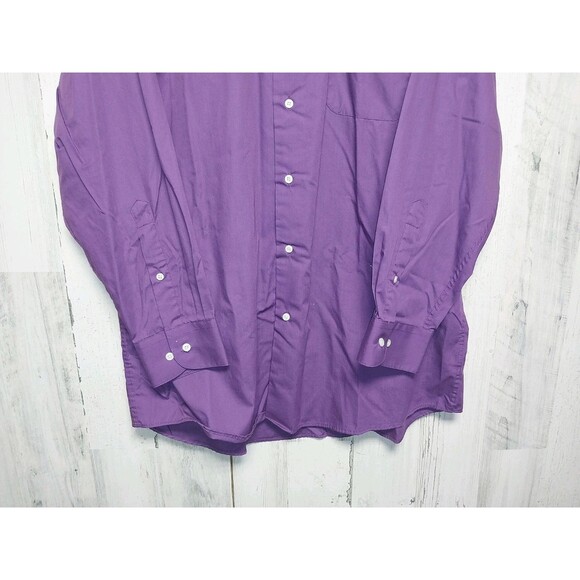 Alexander Julian Colours Men's Large Purple Button Up Long Sleeve Shirt - Picture 2 of 6